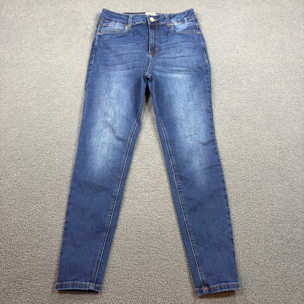 Refuge Denim Jeans Womens 7 Blue Miami High Rise Stretch Skinny 56-326 Dark Wash